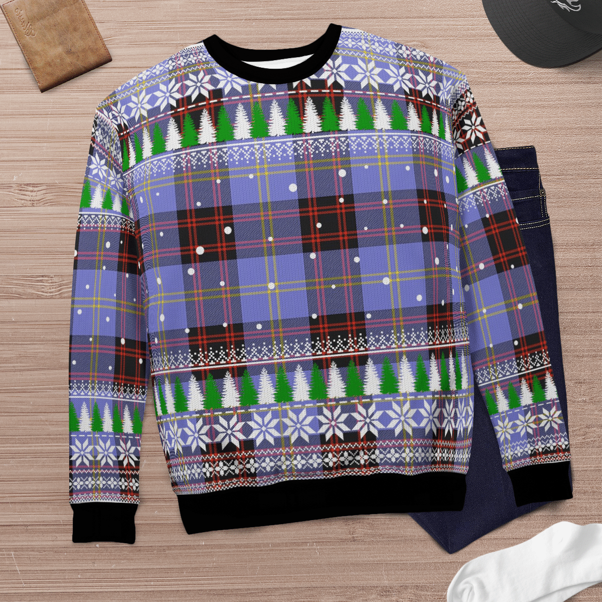 Clan Rutherford Tartan Christmas Ugly Sweater HU98 Rutherford Tartan Tartan Ugly Sweater   