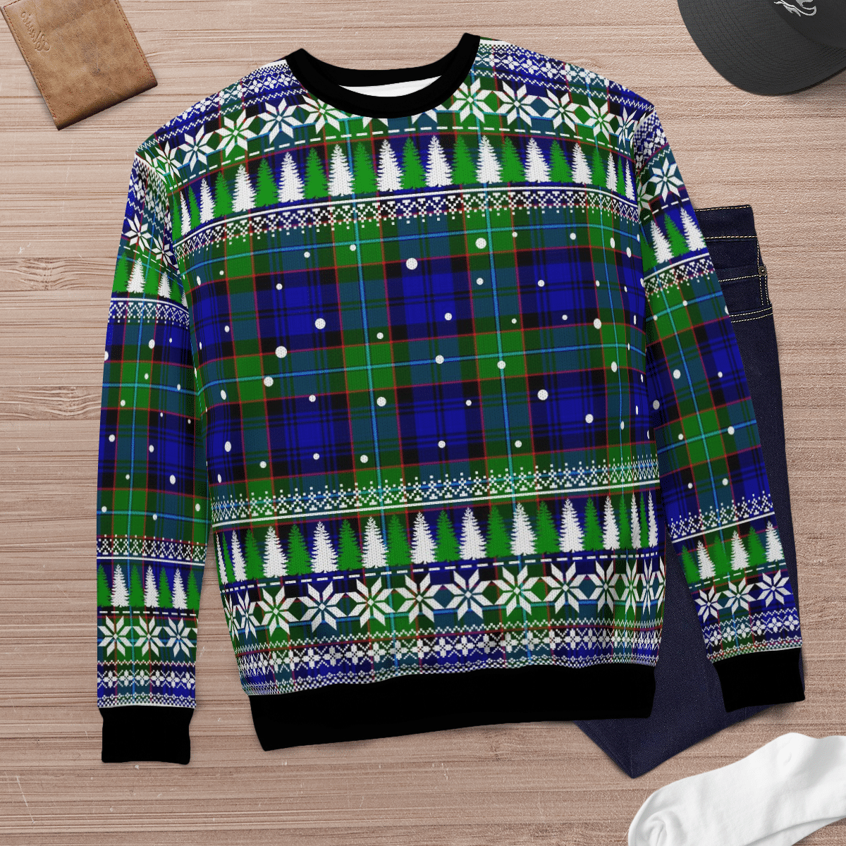 Clan Sempill Modern Tartan Christmas Ugly Sweater OD66 Sempill Modern Tartan Tartan Ugly Sweater   