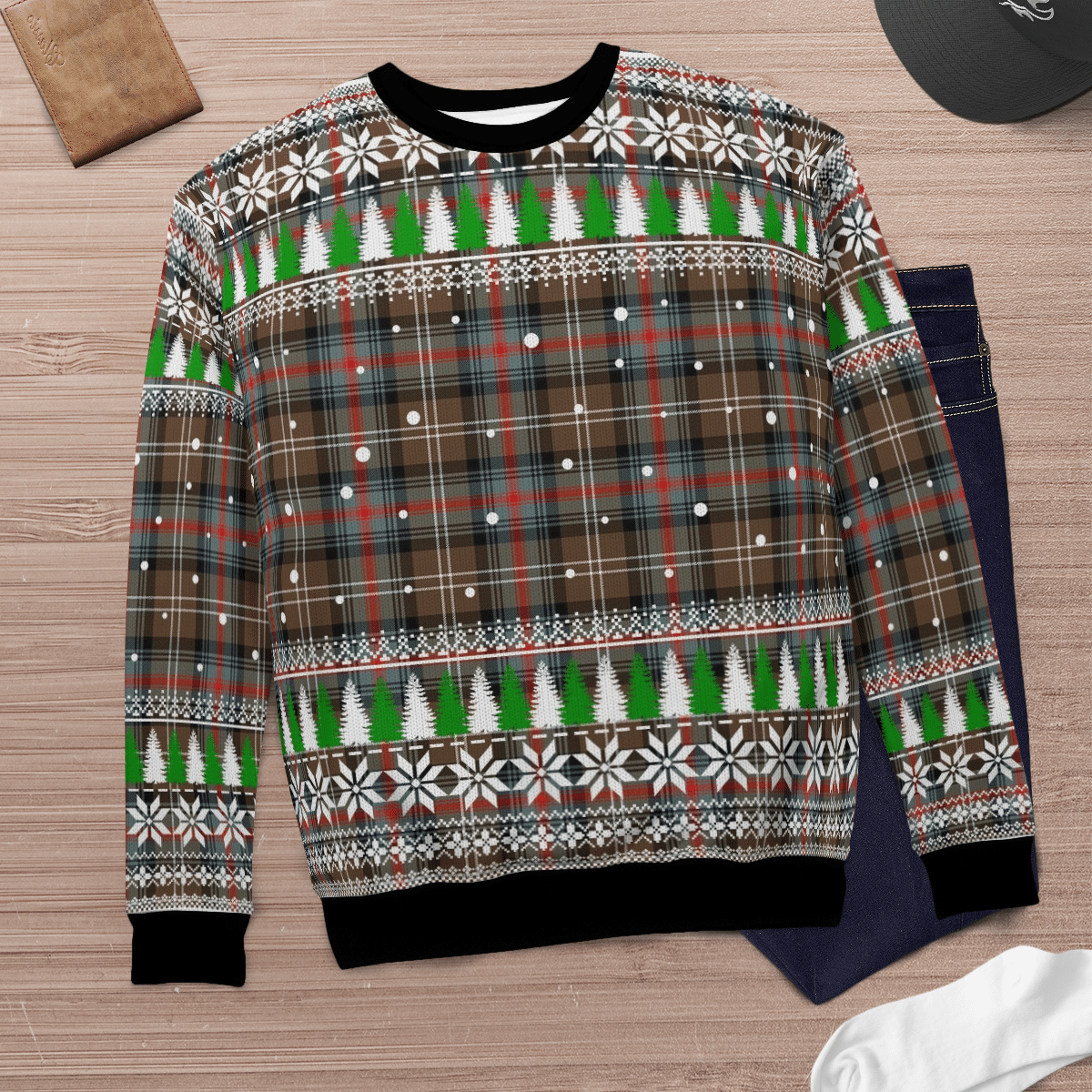 Clan Sutherland Weathered Tartan Christmas Ugly Sweater PP26 Sutherland Weathered Tartan Tartan Ugly Sweater   