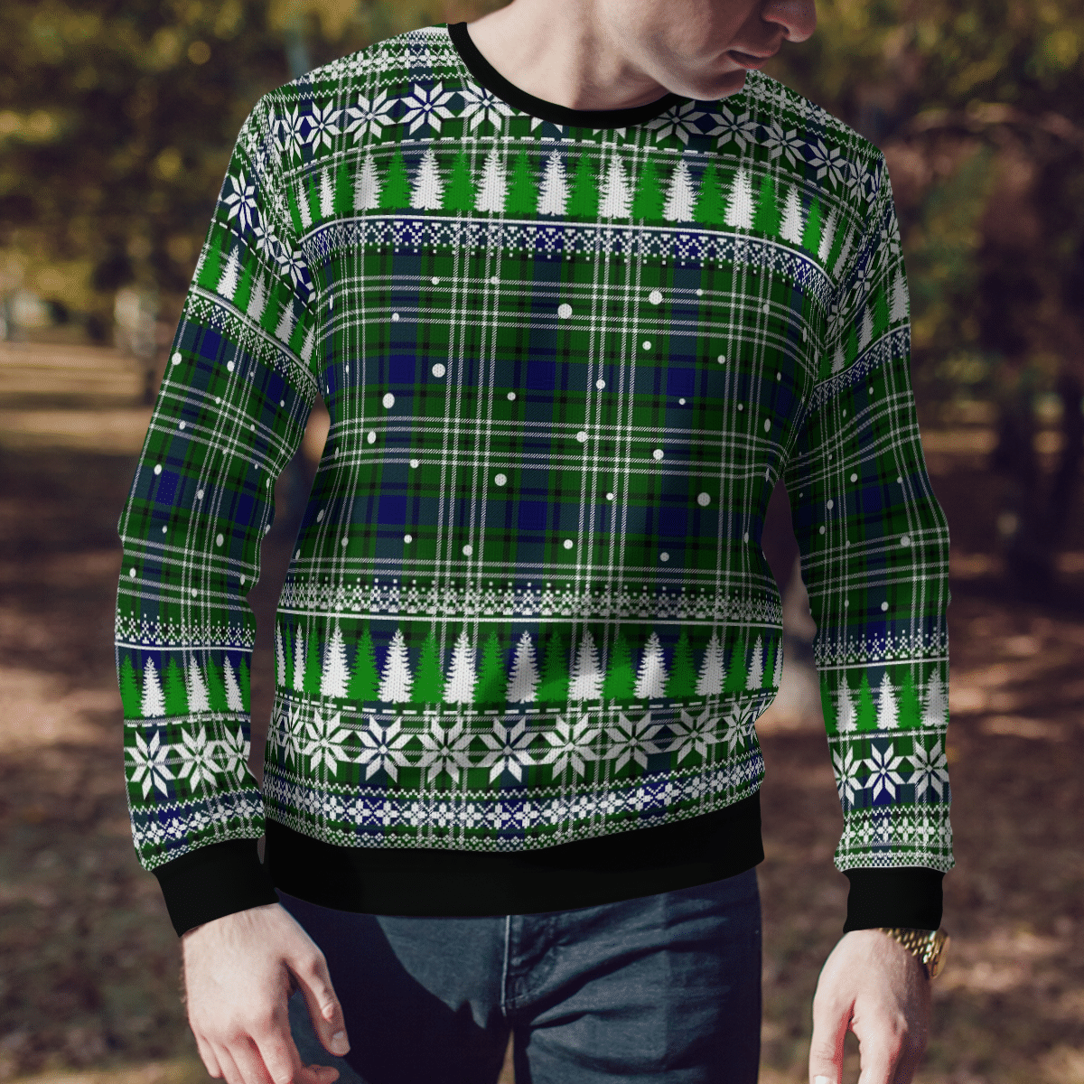 Clan Swinton (Tweedside) Tartan Christmas Ugly Sweater JQ67 Swinton (Tweedside) Tartan Tartan Ugly Sweater   