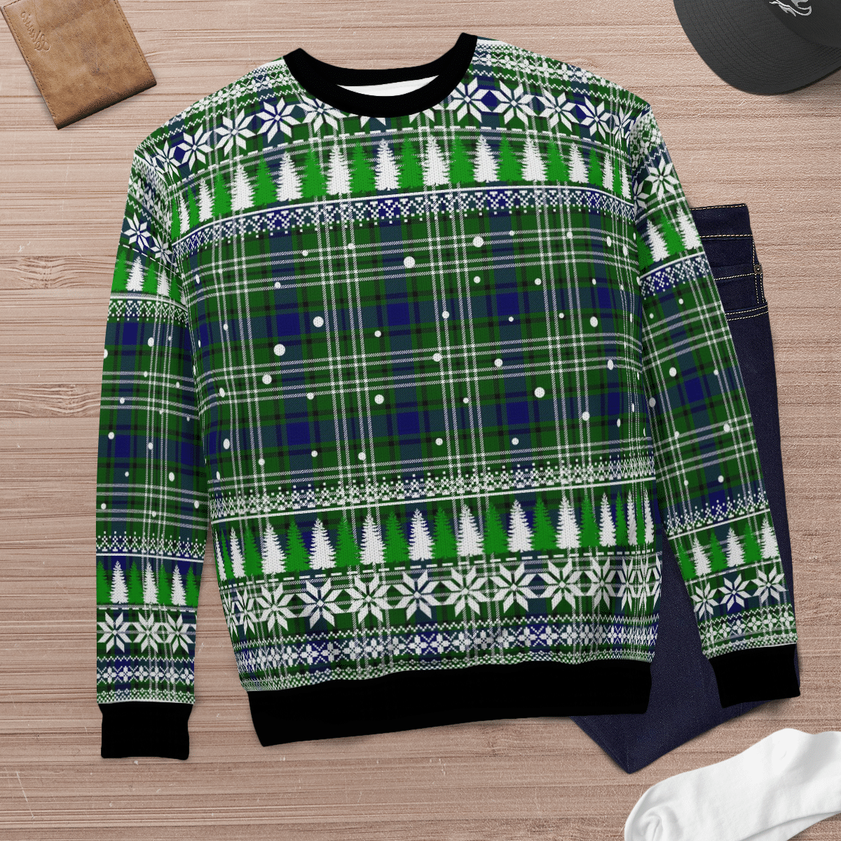 Clan Swinton (Tweedside) Tartan Christmas Ugly Sweater JQ67 Swinton (Tweedside) Tartan Tartan Ugly Sweater   