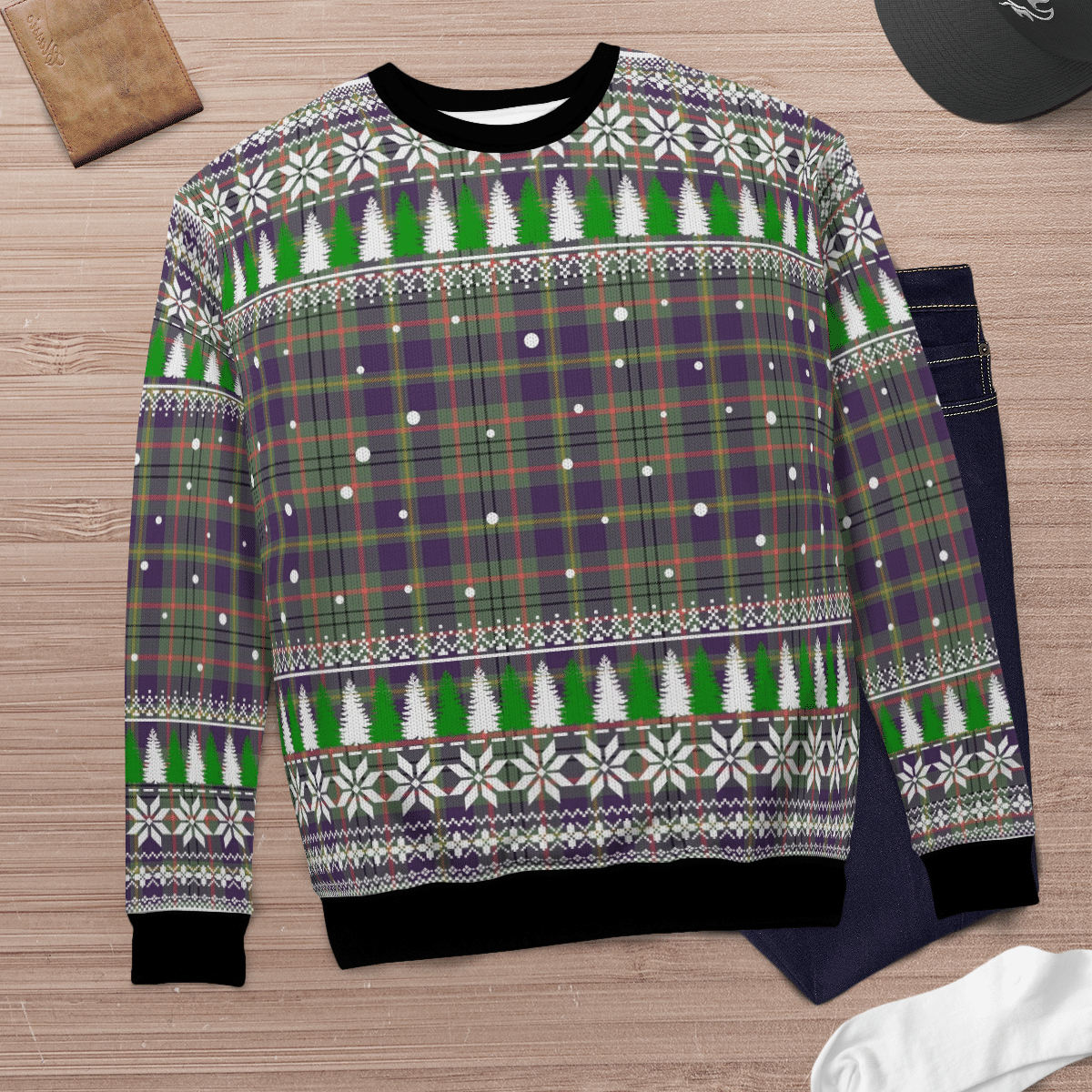 Clan Taylor Weathered Tartan Christmas Ugly Sweater QP37 Taylor Weathered Tartan Tartan Ugly Sweater   