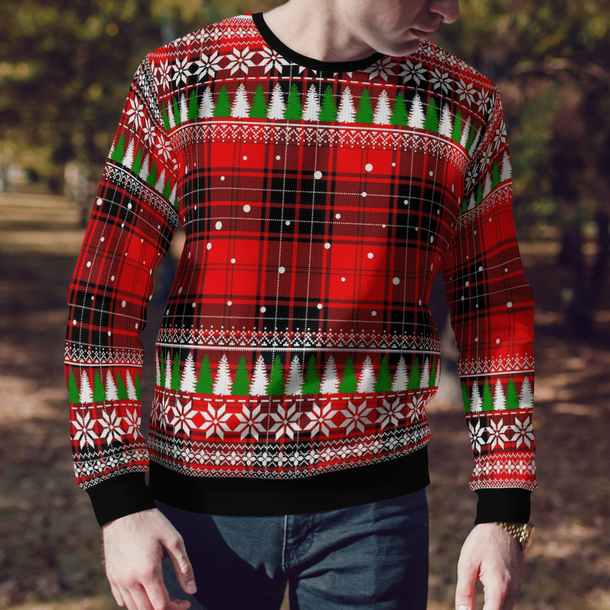 Clan Wemyss Modern Tartan Christmas Ugly Sweater PE28 Wemyss Modern Tartan Tartan Ugly Sweater   