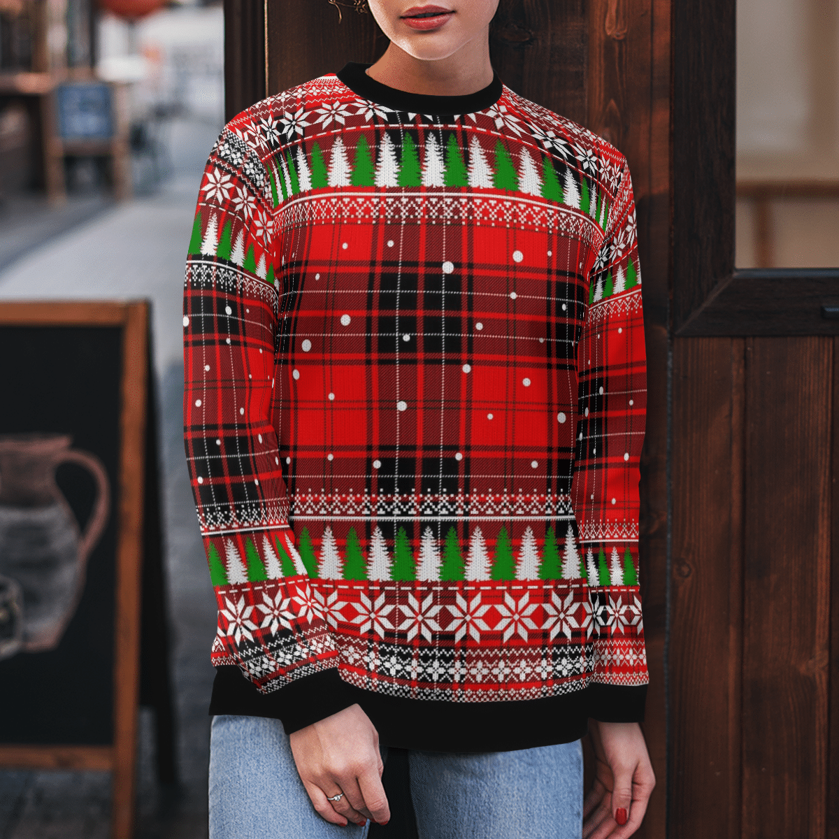 Clan Wemyss Modern Tartan Christmas Ugly Sweater PE28 Wemyss Modern Tartan Tartan Ugly Sweater   