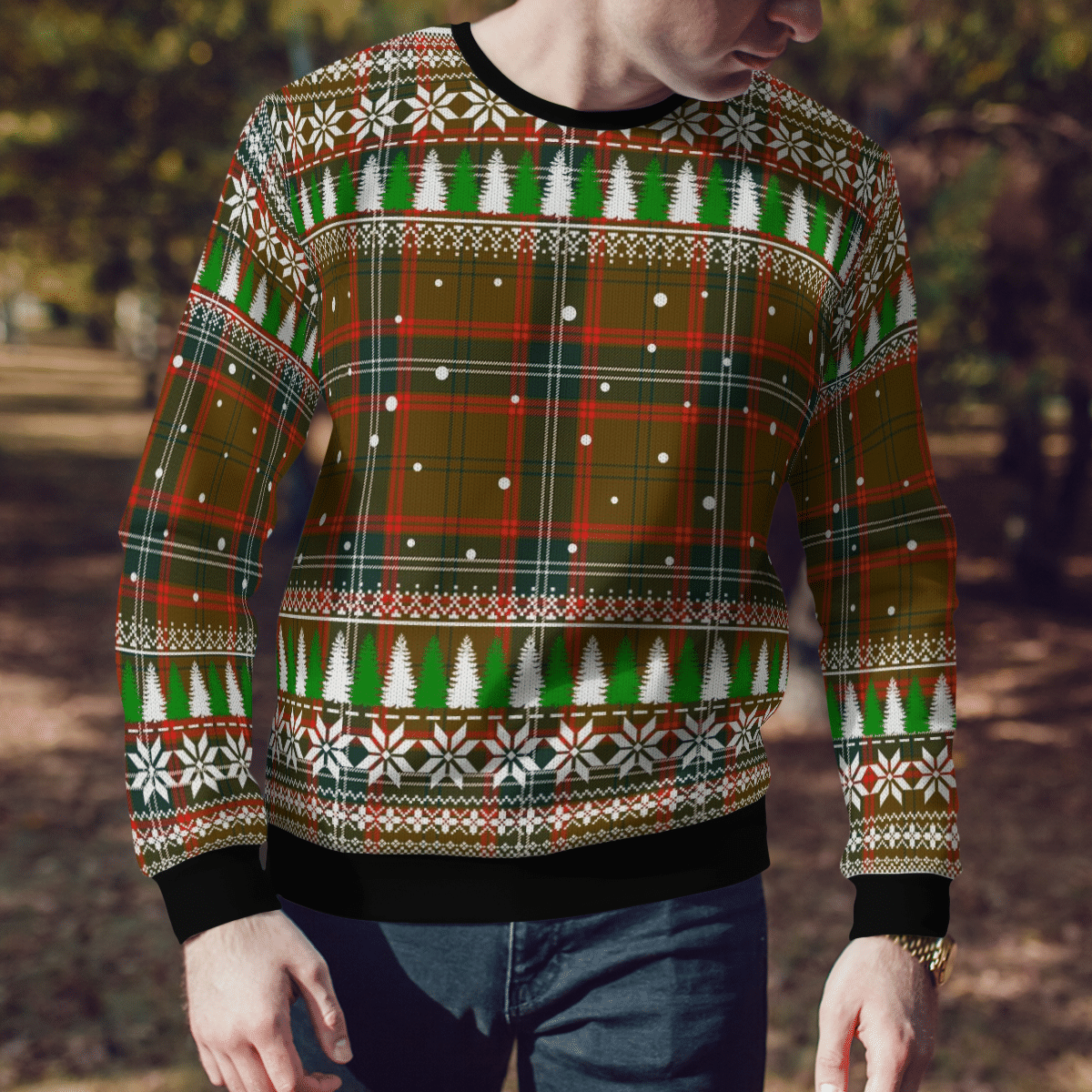 Clan Seton Hunting Modern Tartan Christmas Ugly Sweater ZW85 Seton Hunting Modern Tartan Tartan Ugly Sweater   