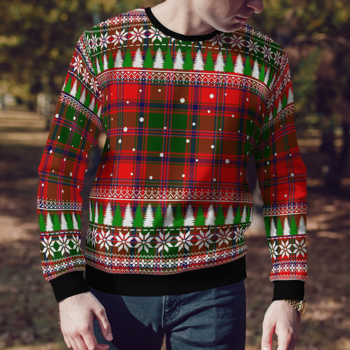 Clan Stewart of Appin Modern Tartan Christmas Ugly Sweater UM19 Stewart of Appin Modern Tartan Tartan Ugly Sweater   