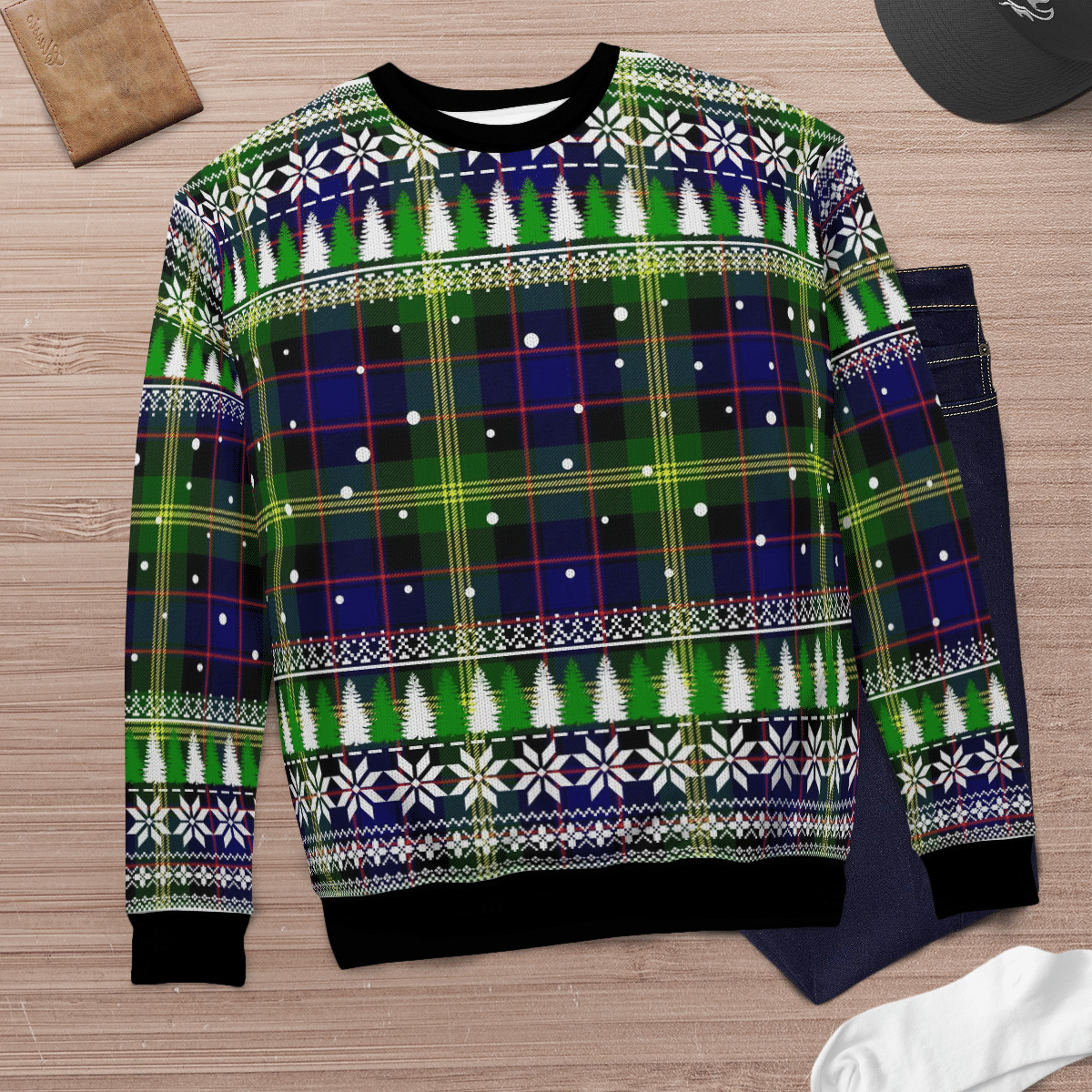 Clan Watson Modern Tartan Christmas Ugly Sweater DJ19 Watson Modern Tartan Tartan Ugly Sweater   