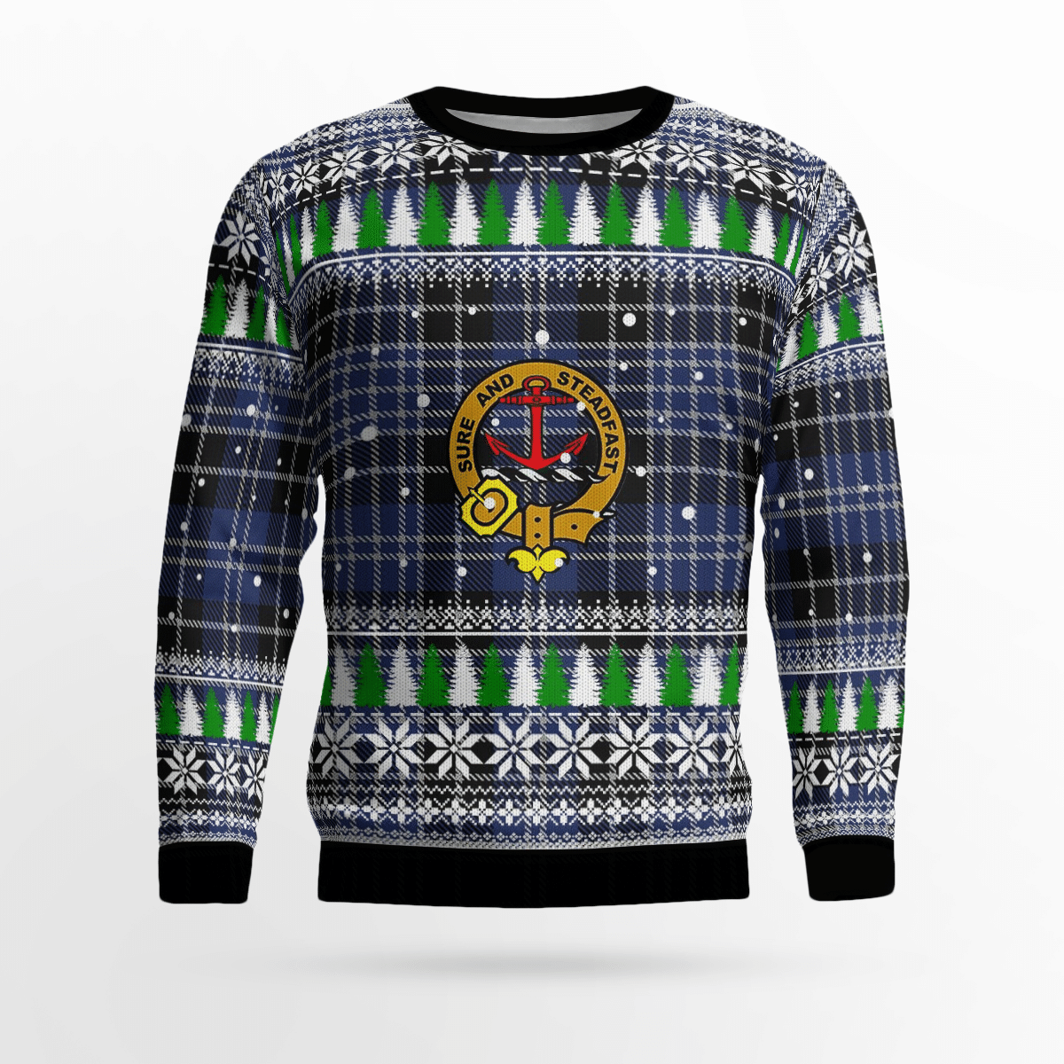 Clan Clark 1 Crest Tartan Christmas Ugly Sweater ZD53 Clark 1 Crest Tartan Tartan Ugly Sweater   