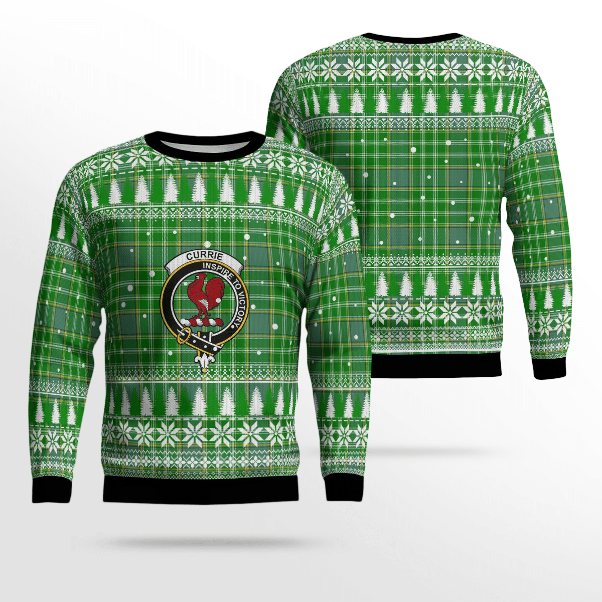 Clan Currie Crest Tartan Christmas Ugly Sweater UQ89 Currie Crest Tartan Tartan Ugly Sweater   