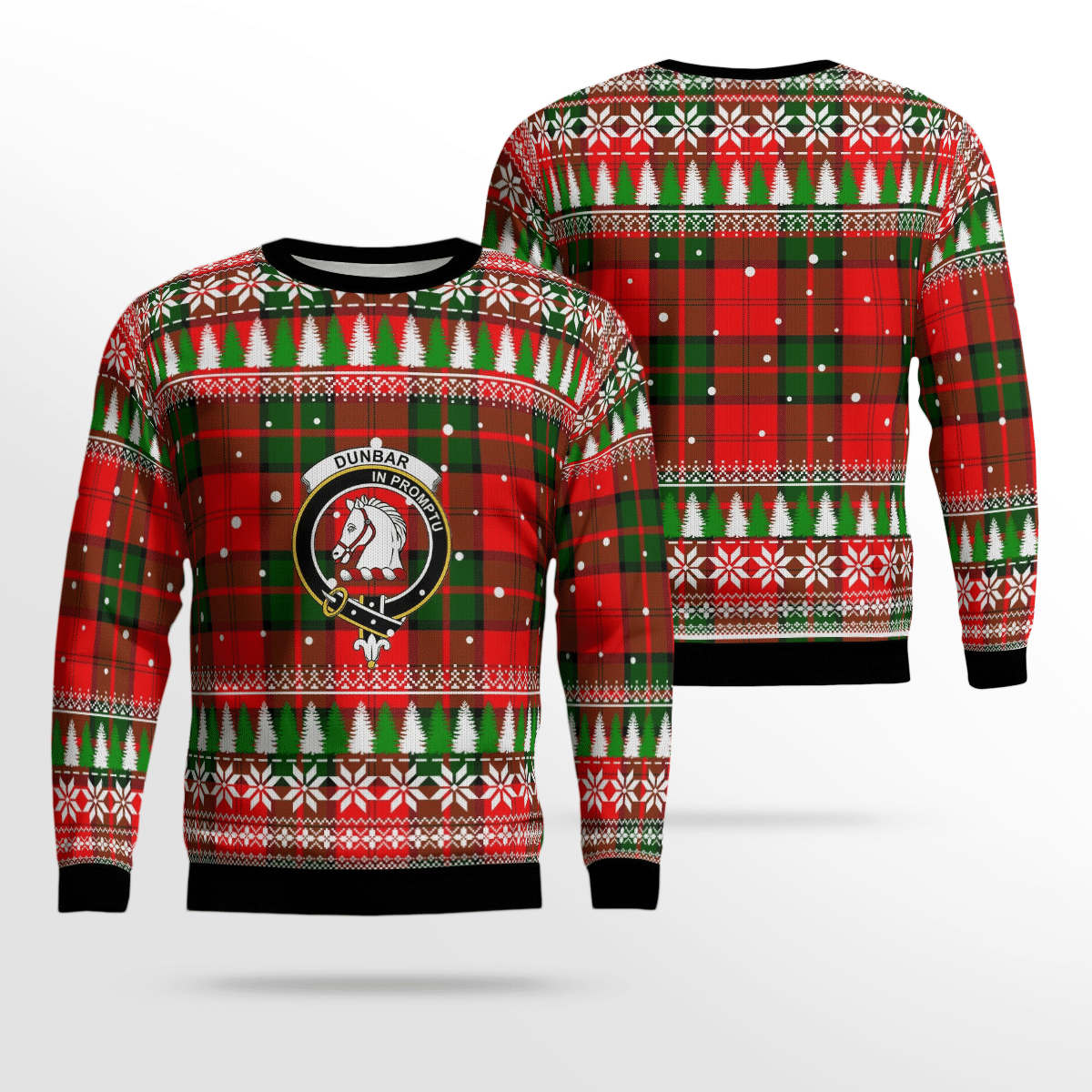 Clan Dunbar Modern Crest Tartan Christmas Ugly Sweater OS76 Dunbar Modern Crest Tartan Tartan Ugly Sweater   