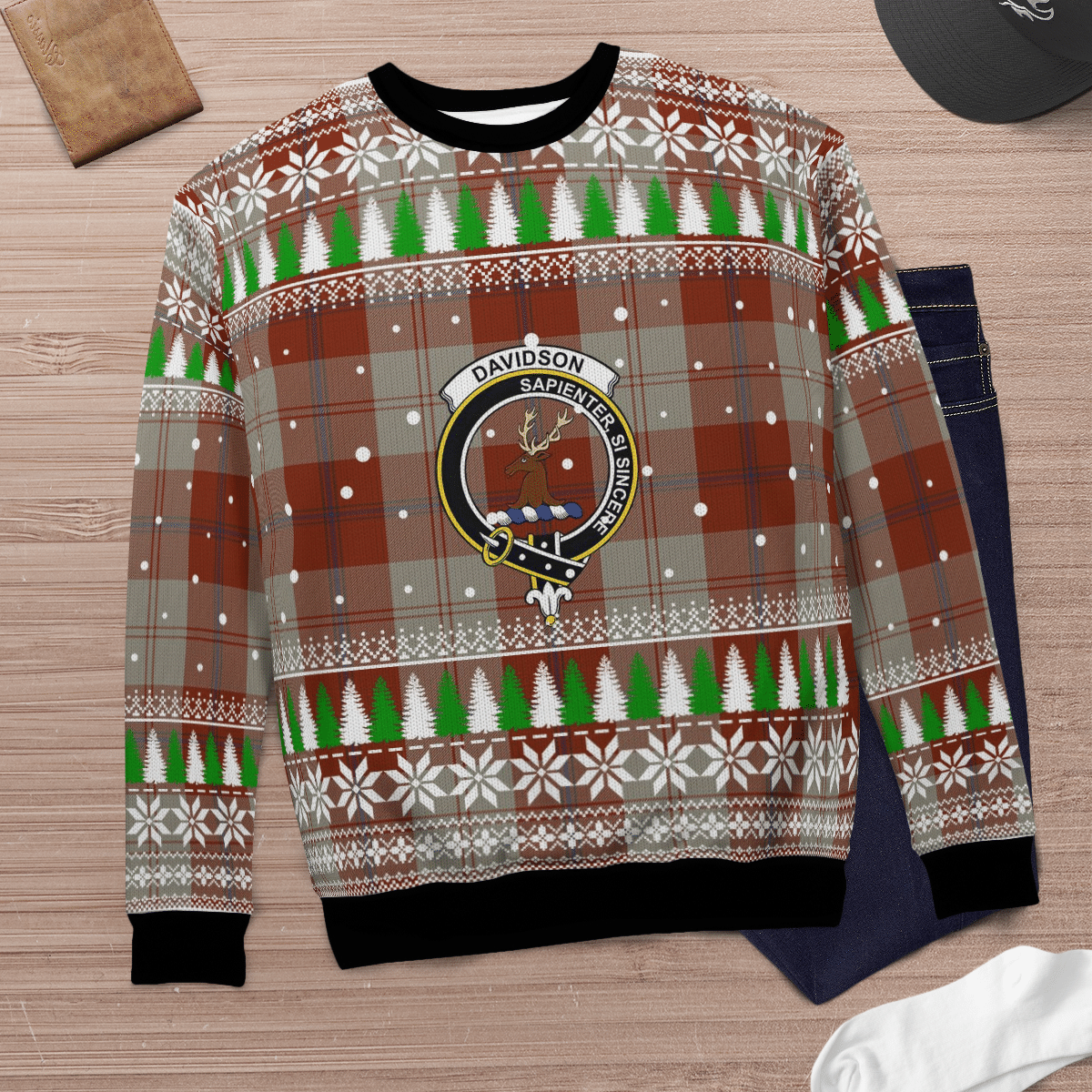 Clan Davidson Dress Dancers Crest Tartan Christmas Ugly Sweater HX77 Davidson Dress Dancers Crest Tartan Tartan Ugly Sweater   