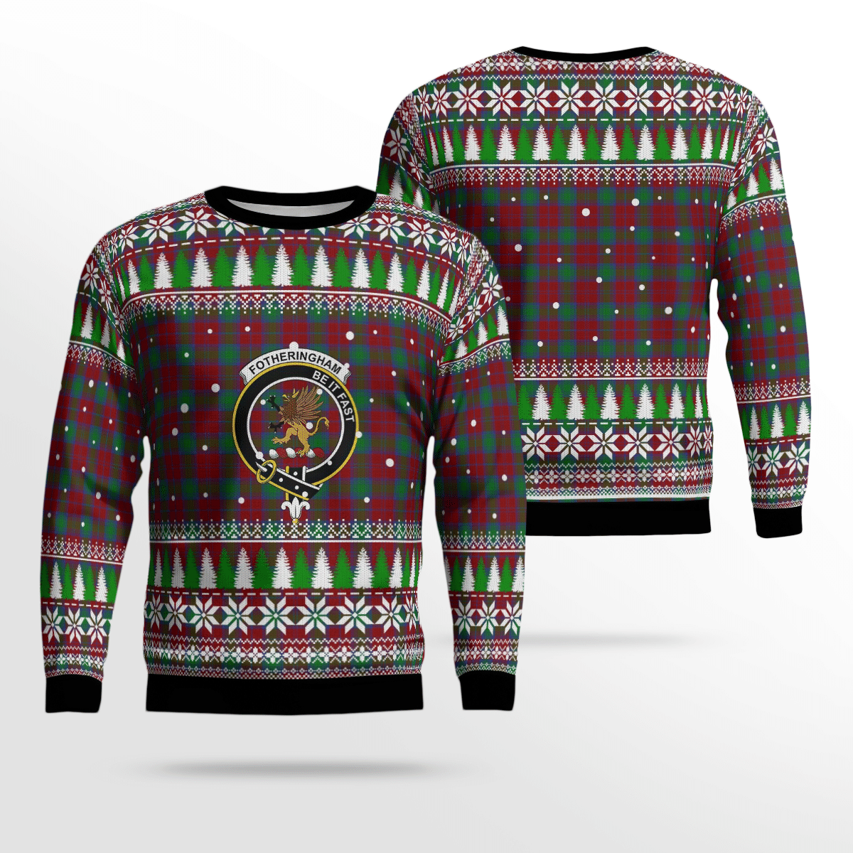 Clan Fotheringham Crest Tartan Christmas Ugly Sweater EF20 Fotheringham Crest Tartan Tartan Ugly Sweater   