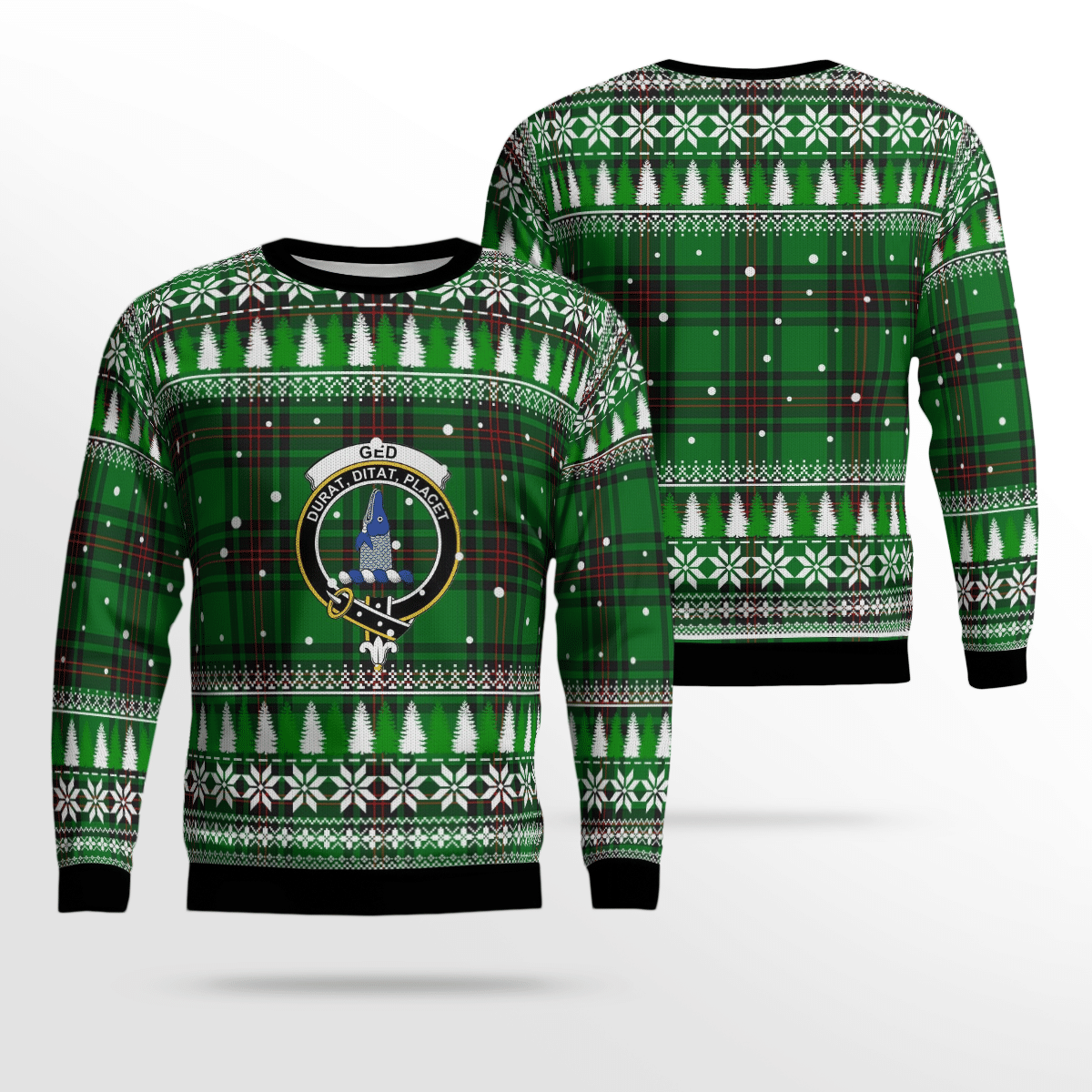 Clan Ged Crest Tartan Christmas Ugly Sweater QN63 Ged Crest Tartan Tartan Ugly Sweater   