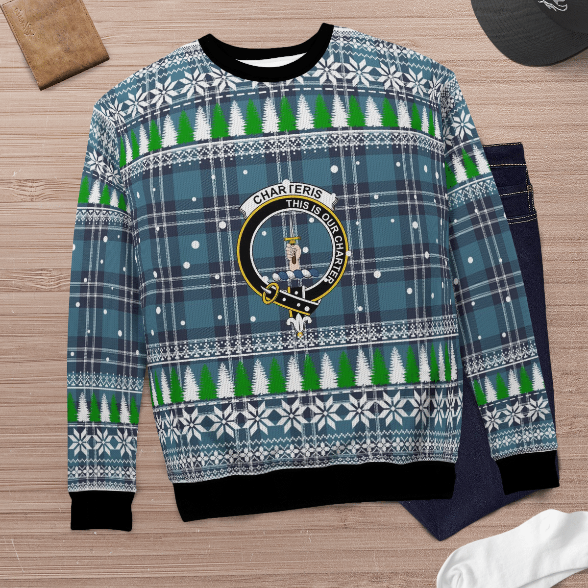 Clan Earl of St Andrews Crest Tartan Christmas Ugly Sweater BS50 Earl of St Andrews Crest Tartan Tartan Ugly Sweater   