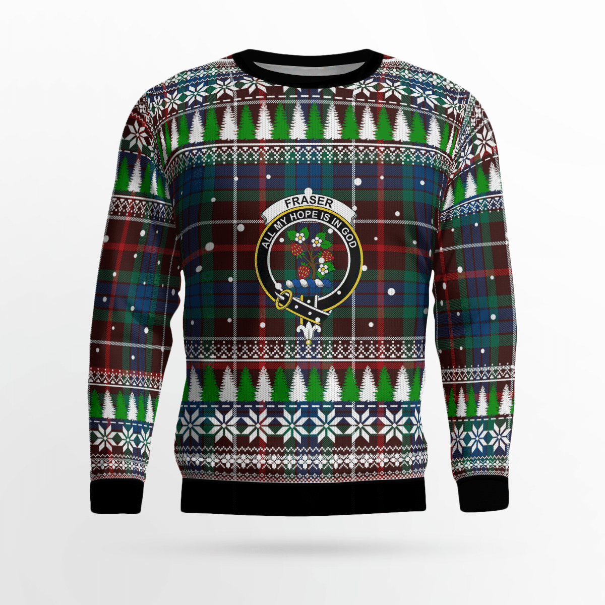 Clan Fraser Hunting Ancient Crest Tartan Christmas Ugly Sweater XW72 Fraser Hunting Ancient Crest Tartan Tartan Ugly Sweater   