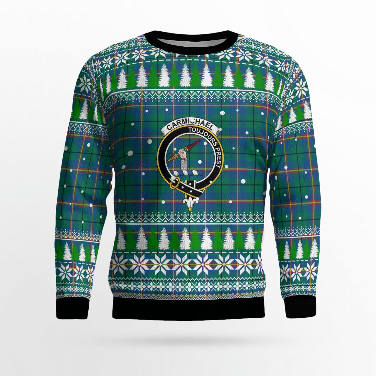 Clan Carmichael Ancient Crest Tartan Christmas Ugly Sweater CK13 Carmichael Ancient Crest Tartan Tartan Ugly Sweater   