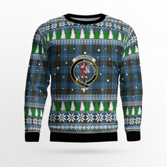 Clan Cockburn Modern Crest Tartan Christmas Ugly Sweater QP80 Cockburn Modern Crest Tartan Tartan Ugly Sweater   