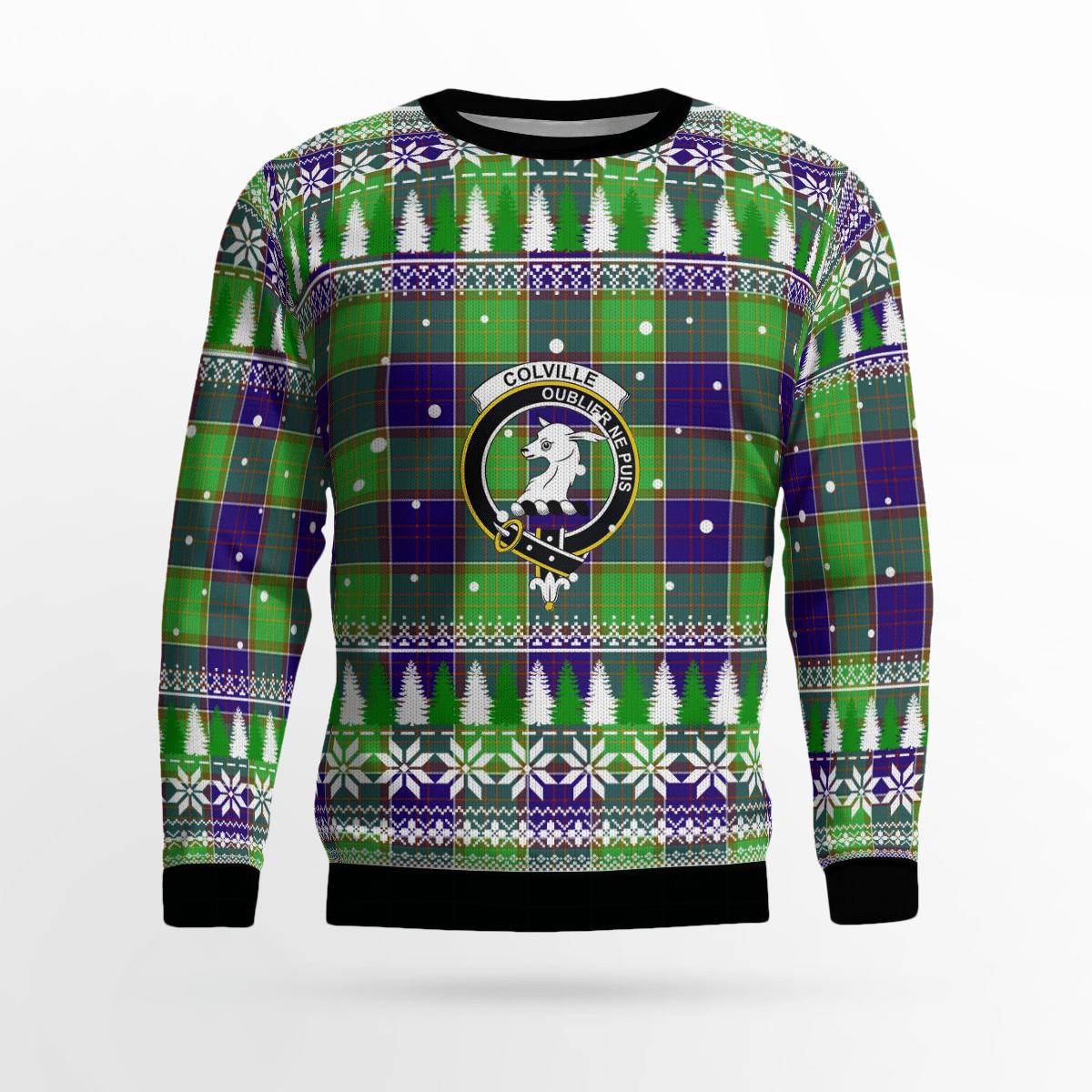 Clan Colville Crest Tartan Christmas Ugly Sweater SJ33 Colville Crest Tartan Tartan Ugly Sweater   