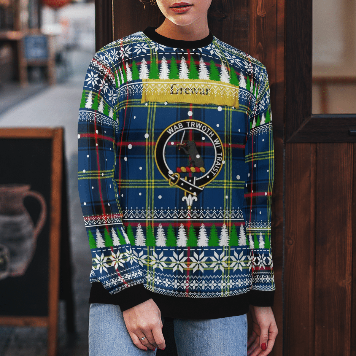 Clan Grewar Crest Tartan Christmas Ugly Sweater GH88 Grewar Crest Tartan Tartan Ugly Sweater   