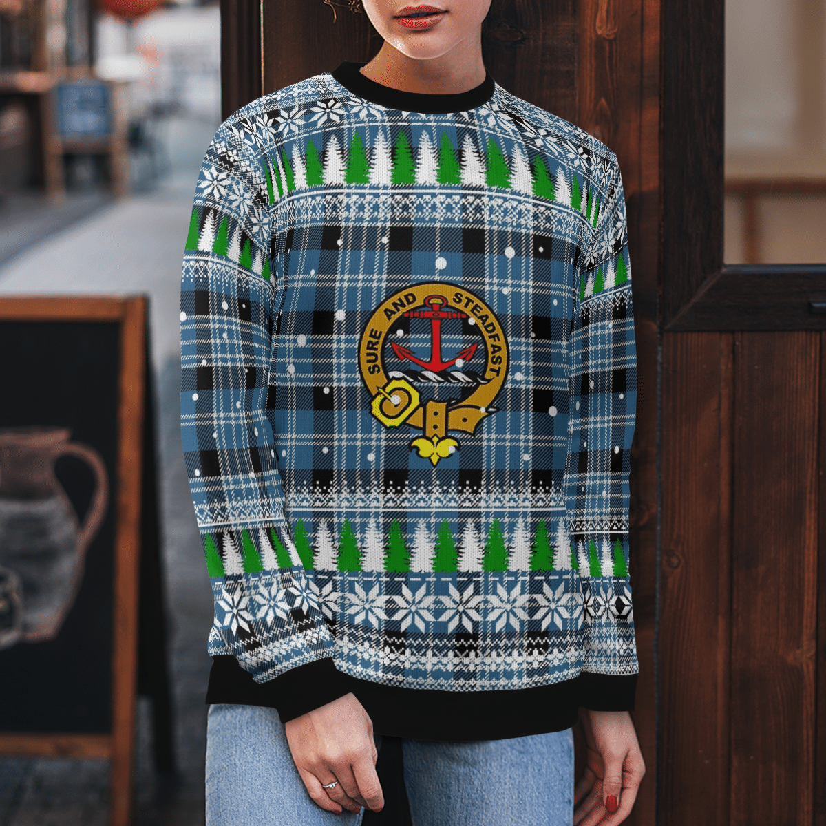 Clan Clark Ancient Crest Tartan Christmas Ugly Sweater EX73 Clark Ancient Crest Tartan Tartan Ugly Sweater   