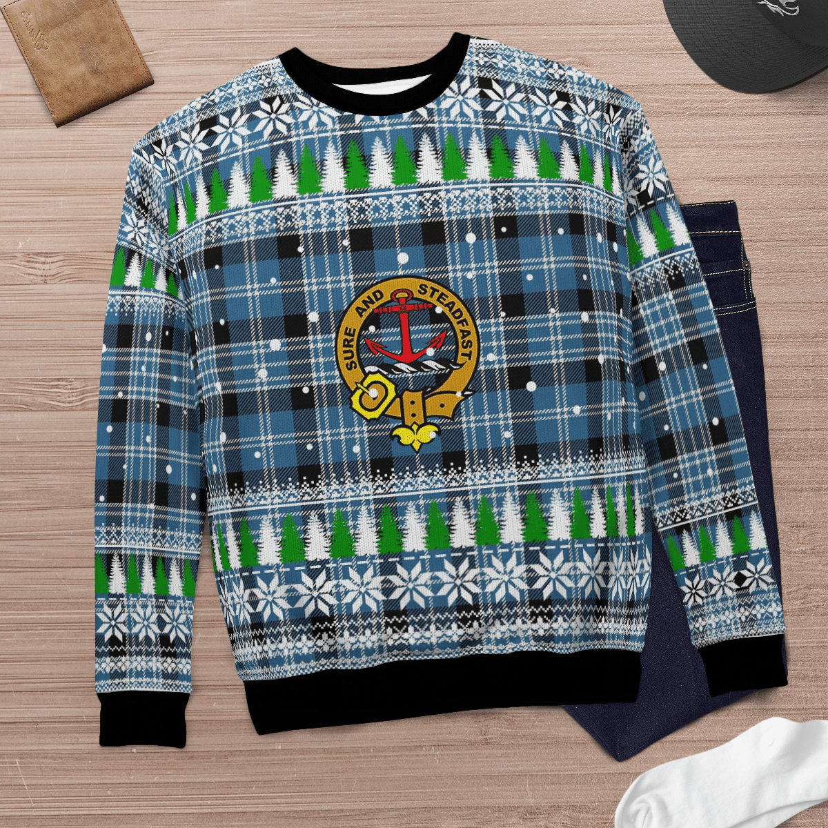 Clan Clark Ancient Crest Tartan Christmas Ugly Sweater EX73 Clark Ancient Crest Tartan Tartan Ugly Sweater   