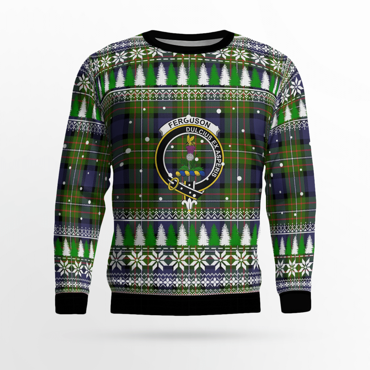 Clan Fergusson Modern Crest Tartan Christmas Ugly Sweater IX37 Fergusson Modern Crest Tartan Tartan Ugly Sweater   