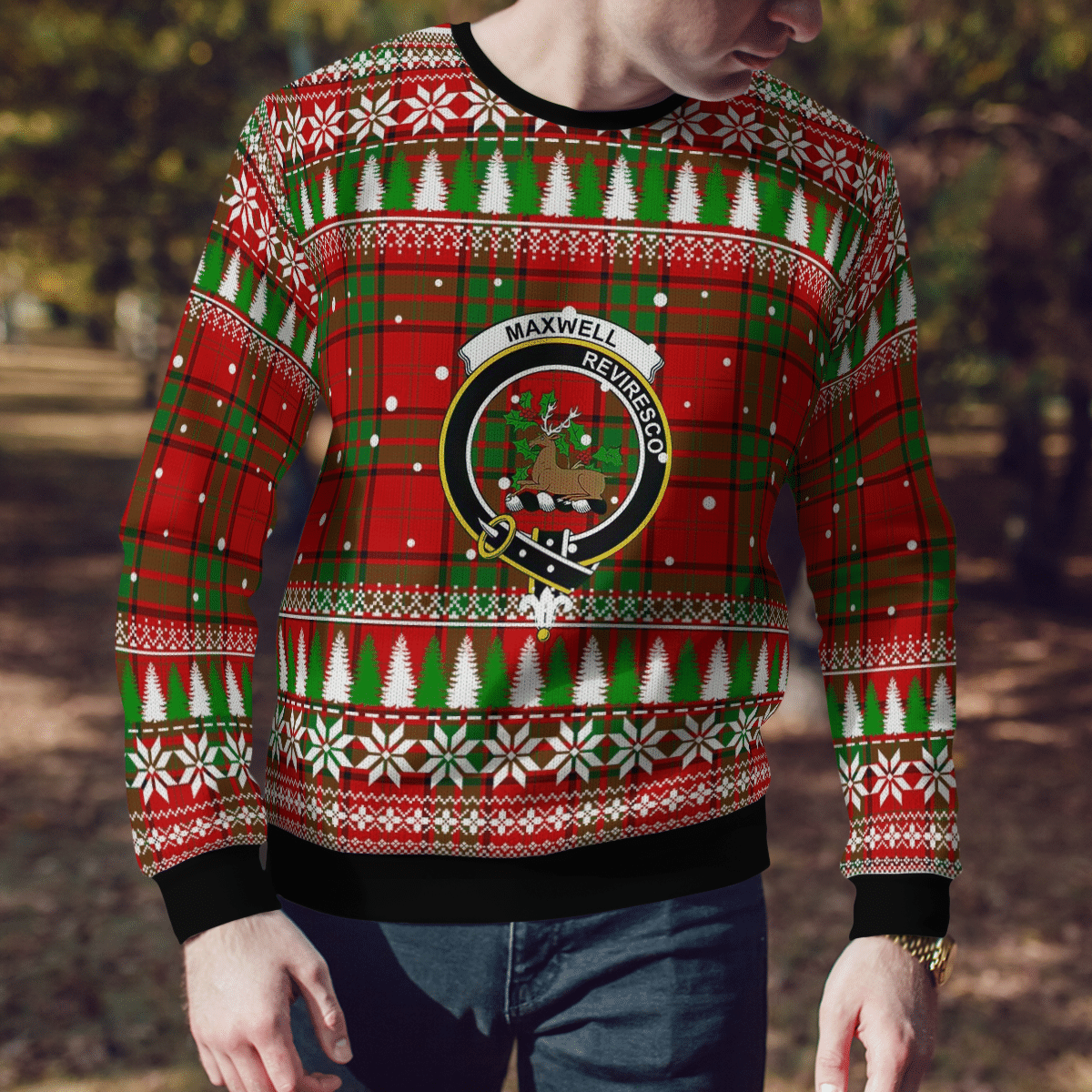 Clan Maxwell Crest Tartan Christmas Ugly Sweater ZS86 Maxwell Crest Tartan Tartan Ugly Sweater   