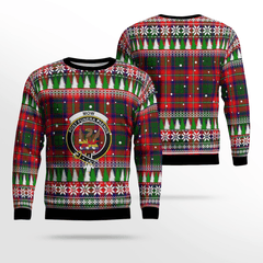 Clan Mow (Roxburgh) Crest Tartan Christmas Ugly Sweater OB22 Mow (Roxburgh) Crest Tartan Tartan Ugly Sweater   