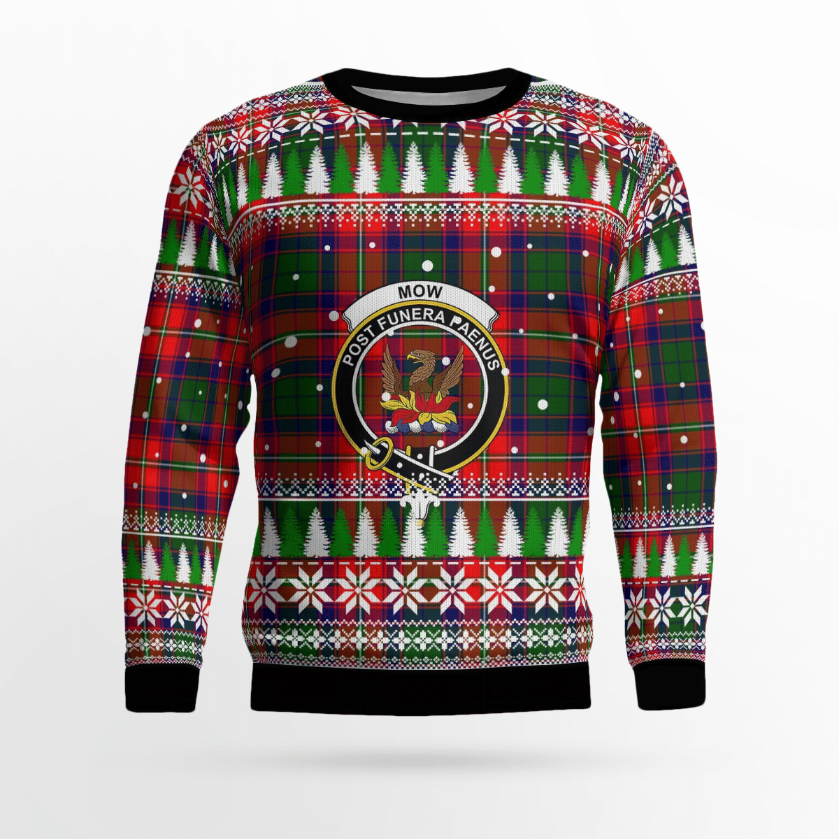 Clan Mow (Roxburgh) Crest Tartan Christmas Ugly Sweater OB22 Mow (Roxburgh) Crest Tartan Tartan Ugly Sweater   