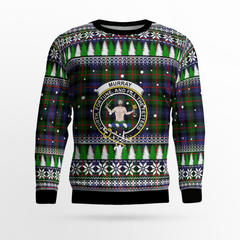 Clan Murray of Atholl Modern Crest Tartan Christmas Ugly Sweater BQ97 Murray of Atholl Modern Crest Tartan Tartan Ugly Sweater   