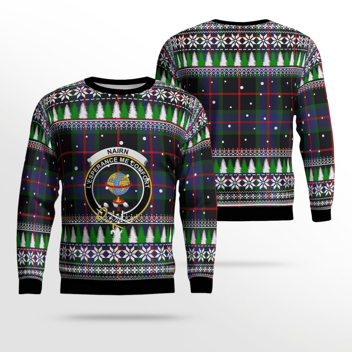 Clan Nairn Crest Tartan Christmas Ugly Sweater SX68 Nairn Crest Tartan Tartan Ugly Sweater   