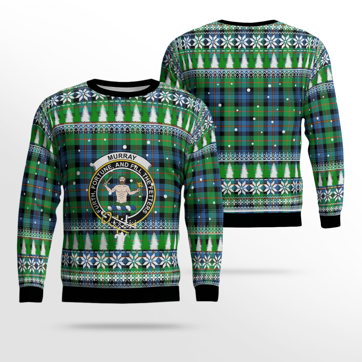 Clan Murray of Atholl Ancient Crest Tartan Christmas Ugly Sweater XQ20 Murray of Atholl Ancient Crest Tartan Tartan Ugly Sweater   