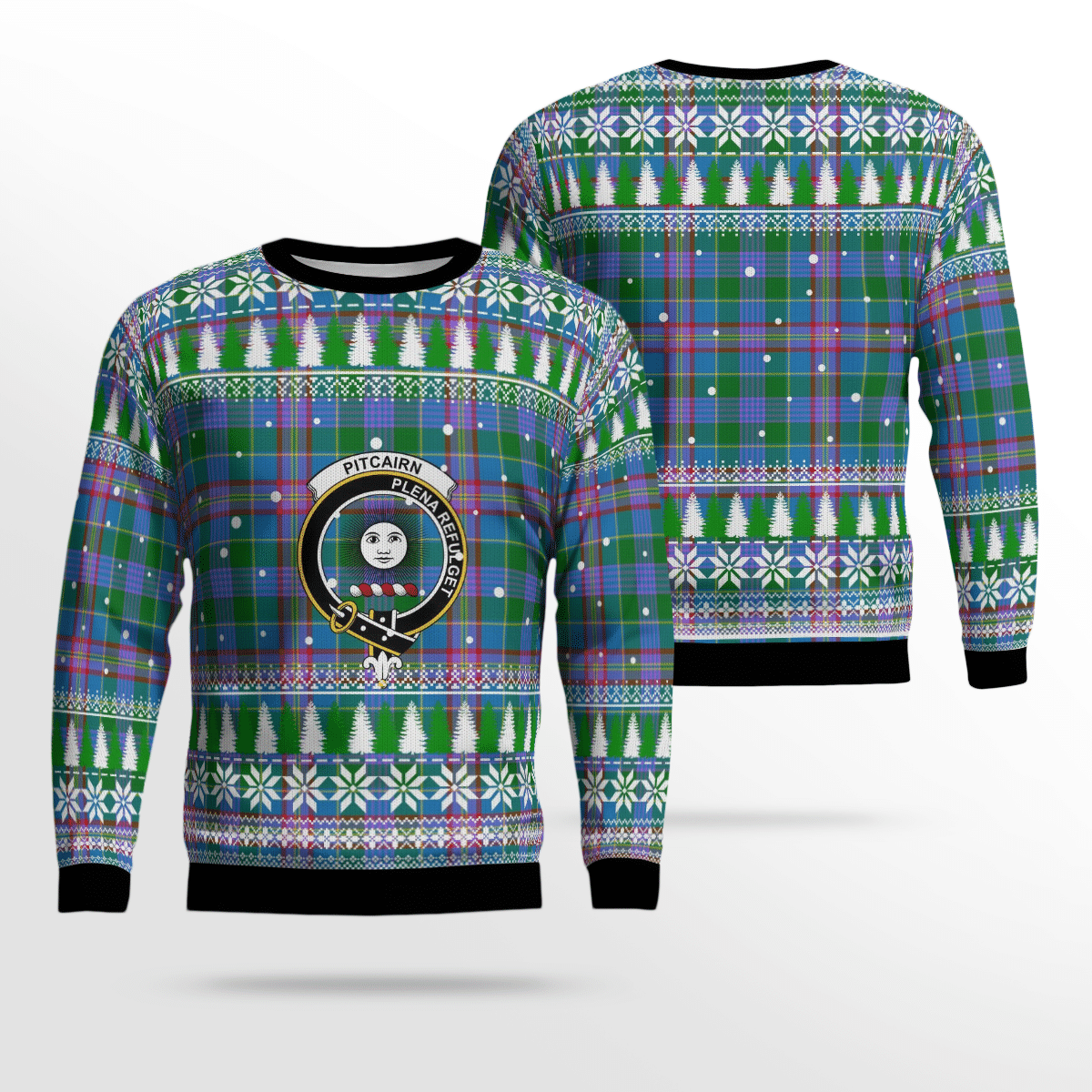 Clan Pitcairn Hunting Crest Tartan Christmas Ugly Sweater SD21 Pitcairn Hunting Crest Tartan Tartan Ugly Sweater   