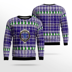 Clan Ochterlony Crest Tartan Christmas Ugly Sweater ZX23 Ochterlony Crest Tartan Tartan Ugly Sweater   