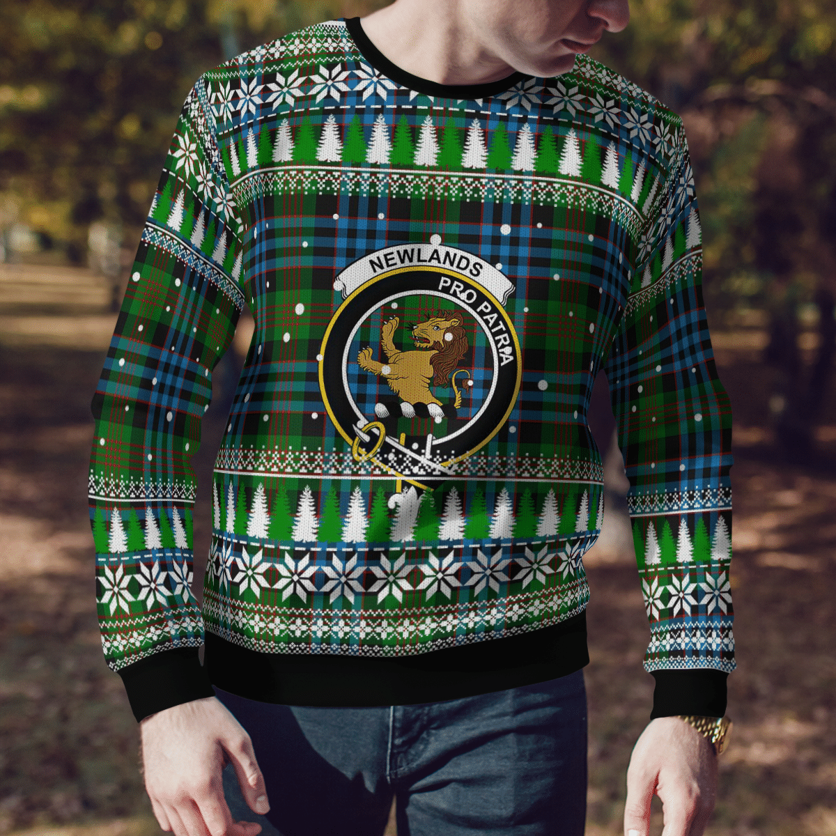 Clan Newlands Crest Tartan Christmas Ugly Sweater ZT38 Newlands Crest Tartan Tartan Ugly Sweater   