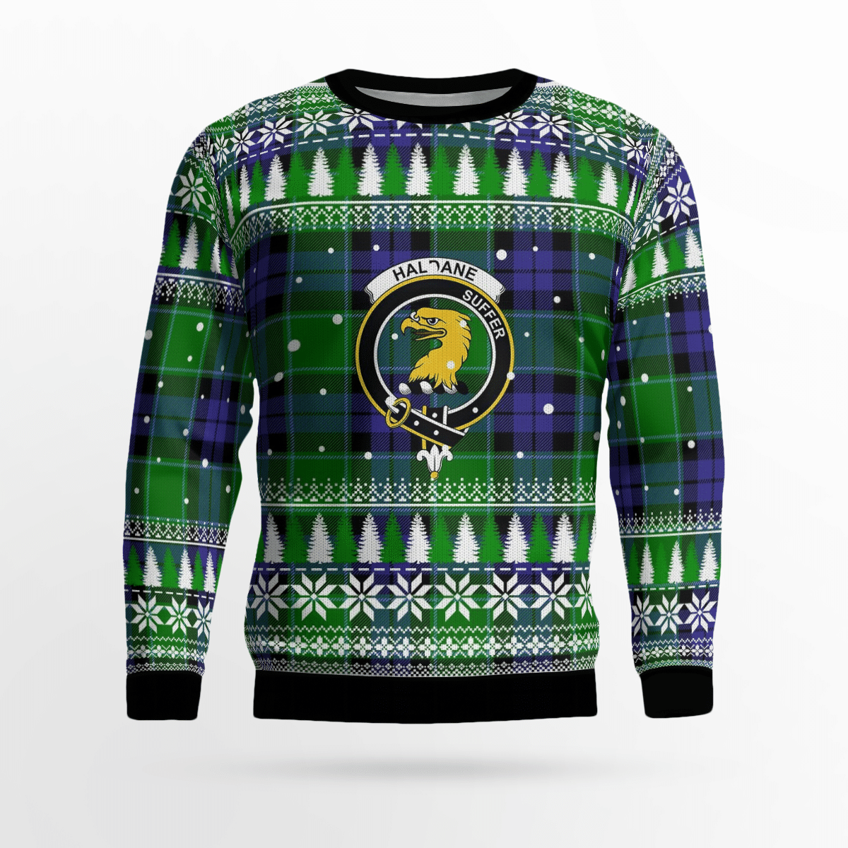 Clan Haldane 2 Crest Tartan Christmas Ugly Sweater MN56 Haldane 2 Crest Tartan Tartan Ugly Sweater   