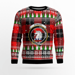 Clan Ramsay Modern Crest Tartan Christmas Ugly Sweater GG89 Ramsay Modern Crest Tartan Tartan Ugly Sweater   