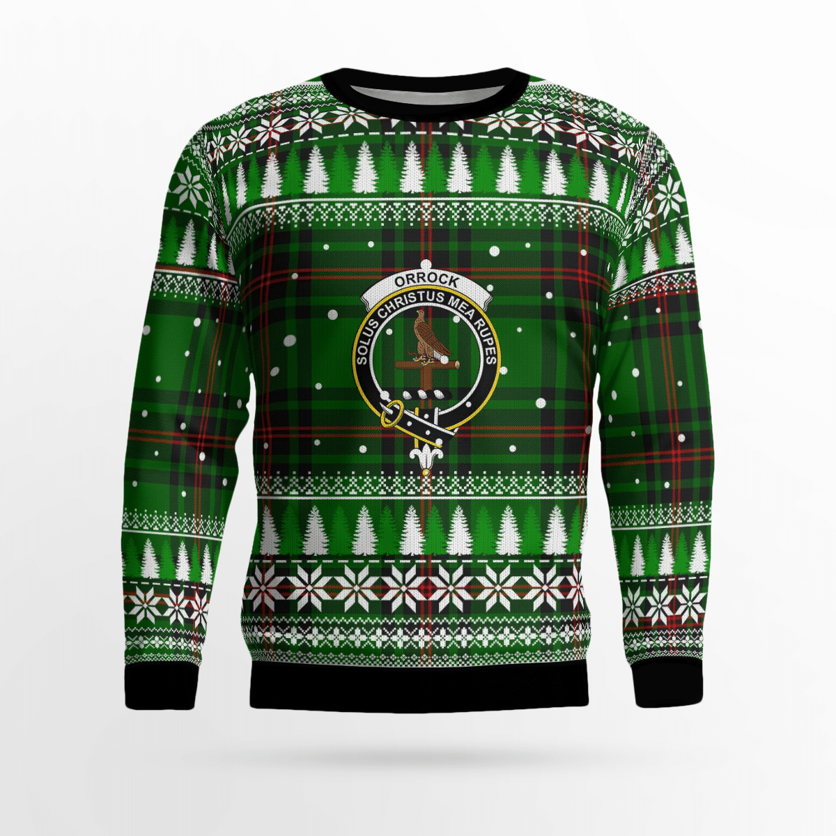 Clan Orrock (Fife) Crest Tartan Christmas Ugly Sweater YR78 Orrock (Fife) Crest Tartan Tartan Ugly Sweater   