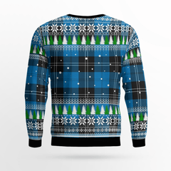 Clan Ramsay Blue Ancient Crest Tartan Christmas Ugly Sweater NS89 Ramsay Blue Ancient Crest Tartan Tartan Ugly Sweater   