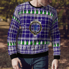 Clan Ochterlony Crest Tartan Christmas Ugly Sweater ZX23 Ochterlony Crest Tartan Tartan Ugly Sweater   