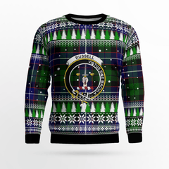 Clan Russell Modern Crest Tartan Christmas Ugly Sweater GK18 Russell Modern Crest Tartan Tartan Ugly Sweater   