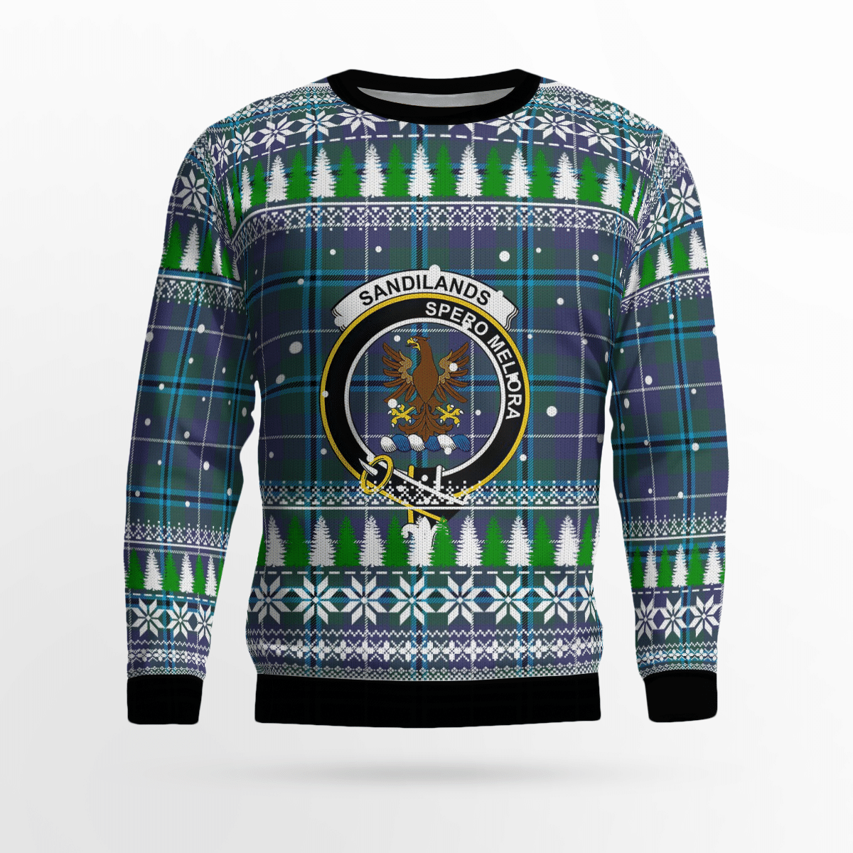 Clan Sandilands (Douglas) Crest Tartan Christmas Ugly Sweater YG63 Sandilands (Douglas) Crest Tartan Tartan Ugly Sweater   