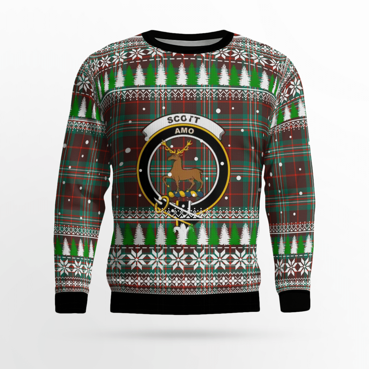 Clan Scott Brown Ancient Crest Tartan Christmas Ugly Sweater HF43 Scott Brown Ancient Crest Tartan Tartan Ugly Sweater   