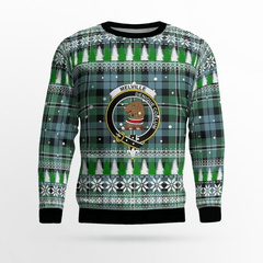 Clan Melville Crest Tartan Christmas Ugly Sweater NC97 Melville Crest Tartan Tartan Ugly Sweater   