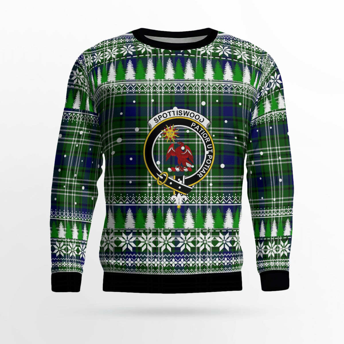 Clan Spottiswood (Tweedside) Crest Tartan Christmas Ugly Sweater LY62 Spottiswood (Tweedside) Crest Tartan Tartan Ugly Sweater   