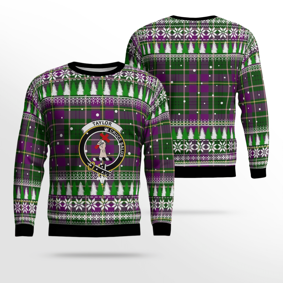 Clan Taylor Crest Tartan Christmas Ugly Sweater UQ95 Taylor Crest Tartan Tartan Ugly Sweater   