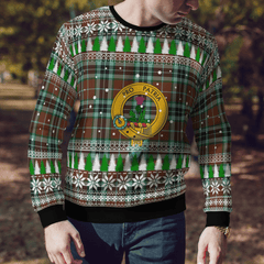 Clan Thomson Hunting Modern Crest Tartan Christmas Ugly Sweater LG64 Thomson Hunting Modern Crest Tartan Tartan Ugly Sweater   