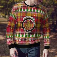 Clan Scrymgeour Crest Tartan Christmas Ugly Sweater IS98 Scrymgeour Crest Tartan Tartan Ugly Sweater   