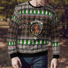 Clan Sutherland Weathered Crest Tartan Christmas Ugly Sweater GD42 Sutherland Weathered Crest Tartan Tartan Ugly Sweater   