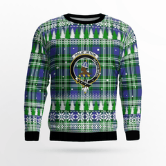 Clan Haliburton Crest Tartan Christmas Ugly Sweater ST52 Haliburton Crest Tartan Tartan Ugly Sweater   